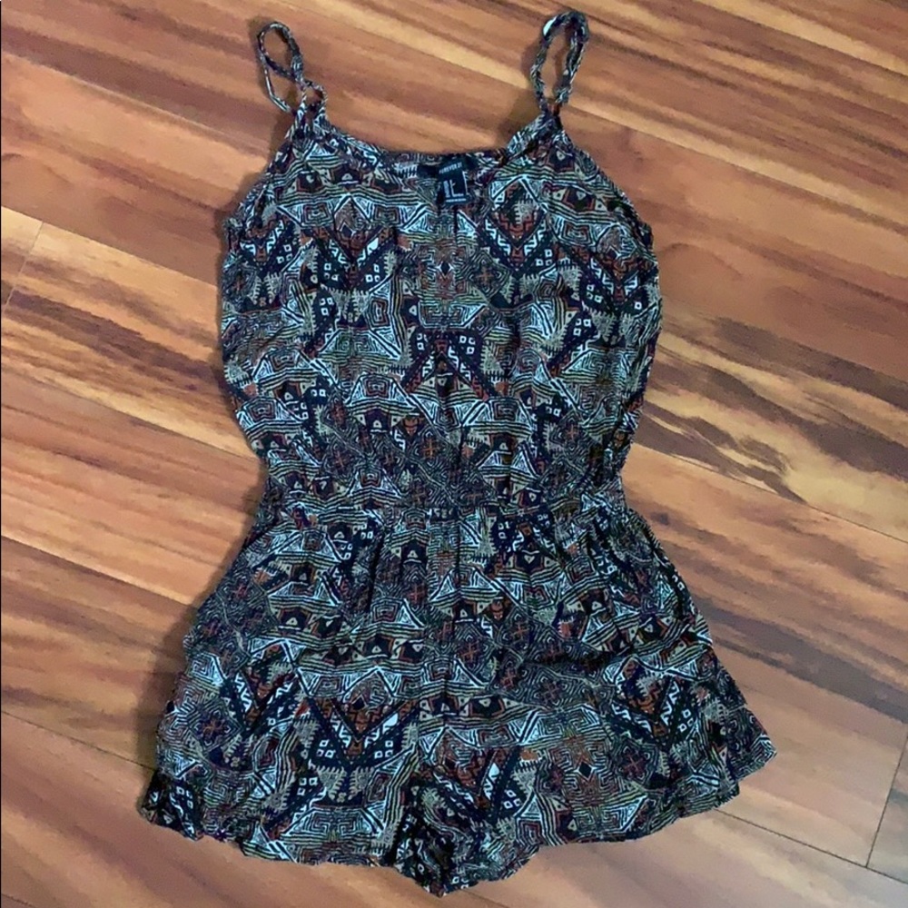 Forever 21 Patterned Romper